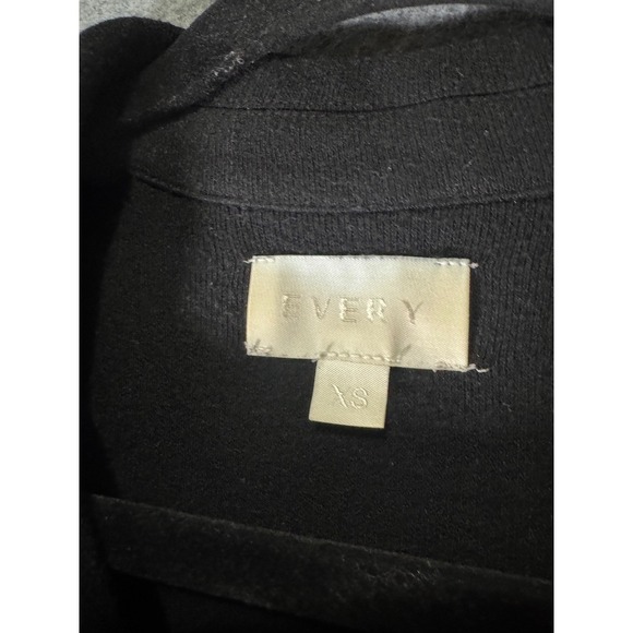 Every Black Cropped Long Sleeve Polo Pullover Womens XS Minimalist preppy grunge - Picture 3 of 8